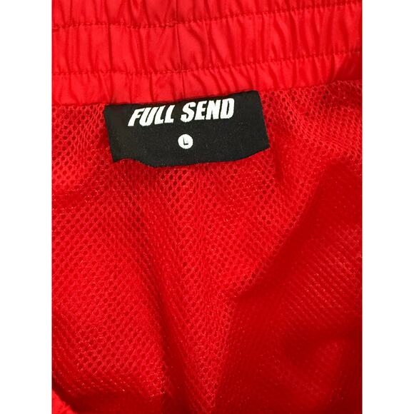 Full Send Nelk Boys Nylon Logo Joggers May 2021 Release Red & Blue Sz Large (34) - Picture 2 of 12